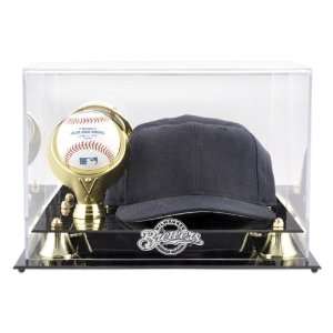   Acrylic Cap and Baseball Brewers Logo Display Case