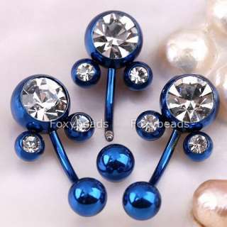 BLUE *Mickey Mouse* Belly Button Ring Navel Jewels 10PC  