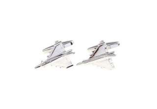 CUFFLINKS SILVER FIGHTER JET ARMY NAVY MARINES AIR FORCE F 16 PILOT 