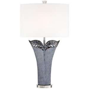 Kathy Ireland Makena Grey Ceramic Table Lamp