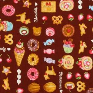  brown Japanese fabric sweets donuts Cosmo (Sold in 
