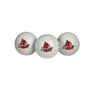  Louisville Cardinals NCAA Logo Golf Balls   Sleeve of 3 