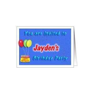  Jaydens Birthday, Invitation to the Party Card Toys 