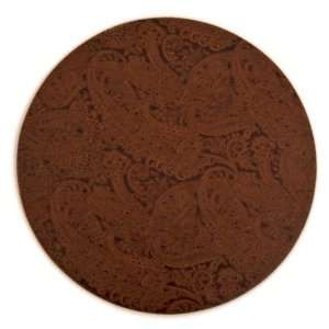  Sybaritic Paisley Round Mat Cocoa