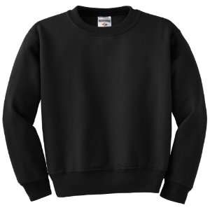  JERZEES   Youth Crewneck Sweatshirt. 562B   Small   Black [Apparel 
