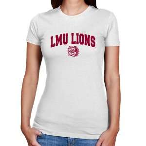 Loyola Marymount Lions Ladies White Logo Arch Slim Fit T shirt 