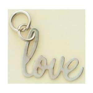   Love Metal Charms 10/Pkg Silver Love; 3 Items/Order Arts, Crafts