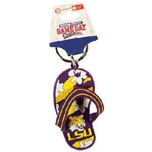  NCAA Louisiana State Fightin Tigers Flip Flop PVC Keychain 