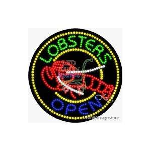 Lobsters LED Sign 26 inch tall x 26 inch wide x 3.5 inch deep outdoor 