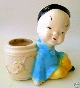 Vintage 1950s Joan Lee Creations CHINOISERIE Hand Painted Ceramic 