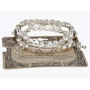  Silver Proverbs Trust in the Lord Charm Bracelet 