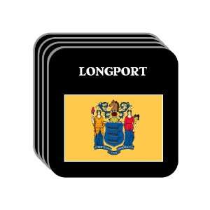  US State Flag   LONGPORT, New Jersey (NJ) Set of 4 Mini 