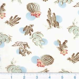  45 Wide Johnny & Buck Prickly Pears Natural Fabric By 