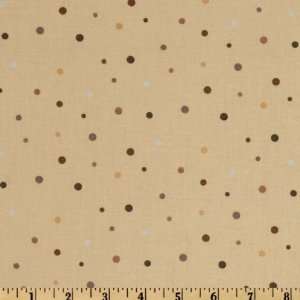  44 Wide BFF Dots Sepia Fabric By The Yard Arts, Crafts 