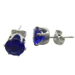 Cobalt Blue Cubic Zirconia Diamond Earrings   Adult Fashion Jewelry 