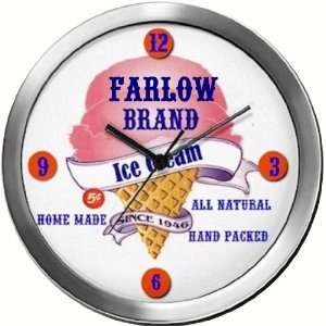   FARLOW 14 Inch Ice Cream Metal Clock Quartz Movement