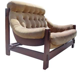 Vintage Brazilian Wood Lafer Lounge Chair  
