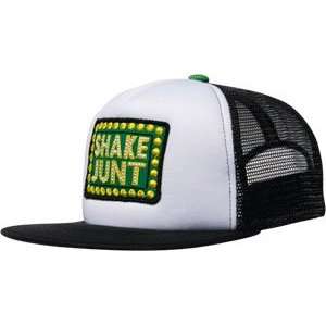  Shake Junt Box Logo Mesh Hat Adj   White/Black Sports 