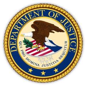 United States Department of Justice Vinyl Car Bumper Sticker Decal 5 