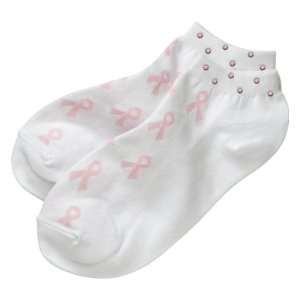  K Bell Womens Rhinestone Pink Ribbon Sock( SOCKS SIZE N/A 