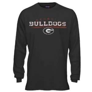  Georgia Bulldogs Black Lifer Long Sleeve Thermal T shirt 