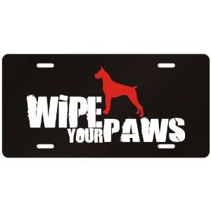  New  Boxer / Wipe Your Paws  License Plate Dog