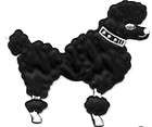 POODLE DOG BLACK 4.75 EMBROIDERED IRON ON APPLIQUE