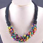 Mother Of Pearl Shell Chip Beads Necklace 18 L LE397 items in lisa 