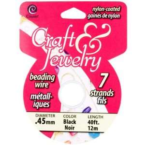  40 .45mm 7   Strand Bead Wire   Black Arts, Crafts 