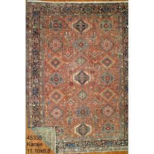  8x11 Hand Knotted Karaja Persian Rug   88x1110