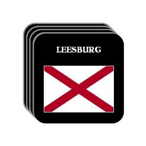 US State Flag   LEESBURG, Alabama (AL) Set of 4 Mini Mousepad Coasters