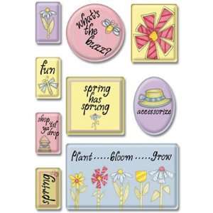 Provo Craft Designs by Leere Seasons Collection Epoxy Stickers Spring 