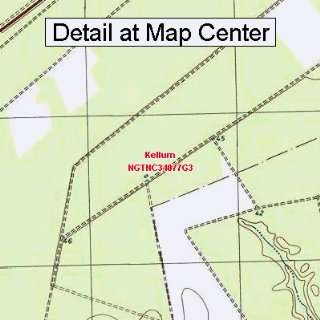  USGS Topographic Quadrangle Map   Kellum, North Carolina 
