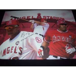 Upper Deck Authentic Kendry Morales Autograph Los Angeles Angels 32x23 