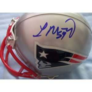 Laurence Maroney autographed Patriots mini helmet