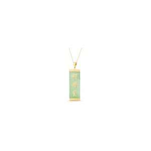 ZALES Jade Happiness, Love and Health Chinese Symbol Pendant in 10K 