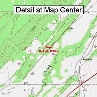 USGS Topographic Quadrangle Map   Kiowa, Oklahoma (Folded/Waterproof 