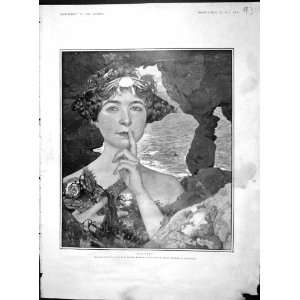    1903 ANTIQUE PORTRAIT CALYPSO BEAUTIFUL WOMAN LADY