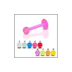    UV Labret With UV Fancy Balls Body Piercing Jewelry Jewelry