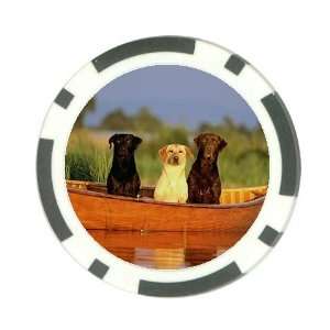 Labrador retreivers hunting dogs Poker Chip Card Guard Great Gift Idea