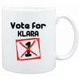  Mug White  Vote for Klara  Female Names Sports 