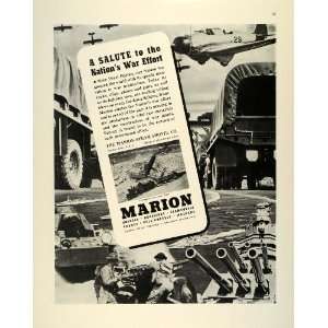  1942 Ad Marion Steam Shovel WWII War Production Raw 