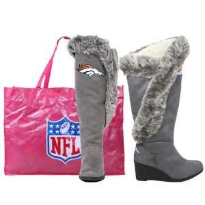   Ladies Charcoal Team Supporter Knee High Boots