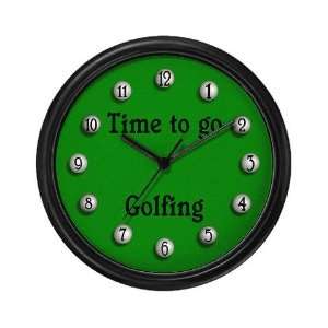  Time to go golfing Sports Wall Clock by 