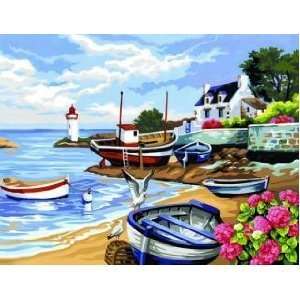  KSG Fishing Village Paint By Number Toys & Games
