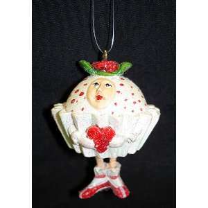   Krinkles White Chocolate Cupcake Mini Christmas Ornament #37878 Home