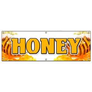  72 HONEY BANNER SIGN fresh bee hive clover honeycomb 