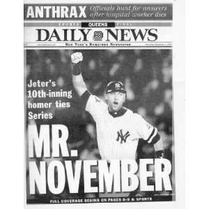  New York Daily News   Thursday, November 1, 2001  DEREK 