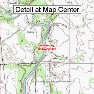 USGS Topographic Quadrangle Map   Mason City, Iowa (Folded/Waterproof)