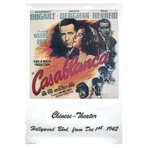  CASABLANCA   CHINESE THEATER   VINTAGE MOVIE POSTER(Size 